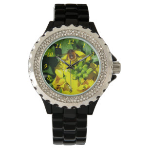 Bee on Yellow Flowers Watch
