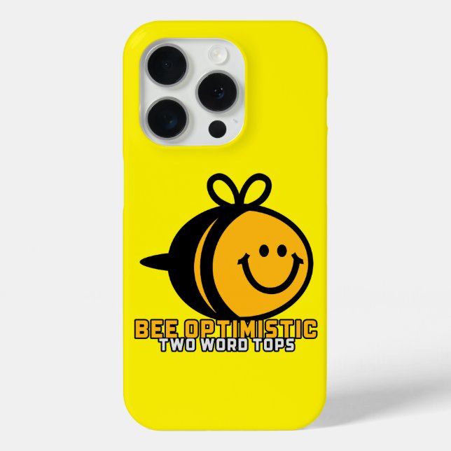 Bee Optimistic T.W.T Bumble Bee Apple Case (Back)