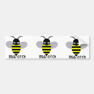 Bee-otch stickers grey wings