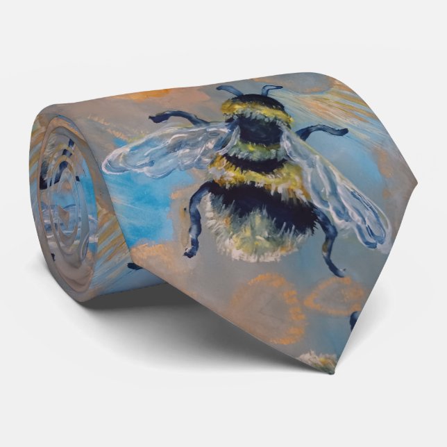 bee painting tie (Rolled)
