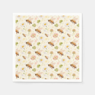 Bee Paper Napkins, Honeybee Baby Shower Party Napkin