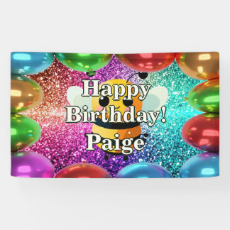 Bee Personalised character birthday banner