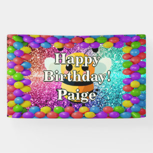 Bee Personalised character birthday banner