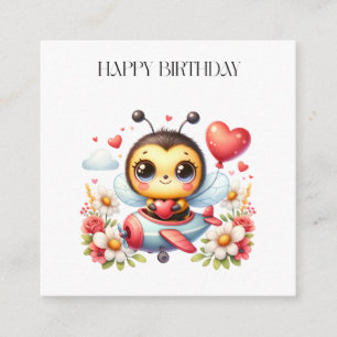 Bee Pilot Birthday Enclosure Card