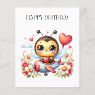 Bee Pilot Birthday Flyer