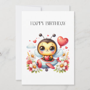 Bee Pilot Birthday Invitation