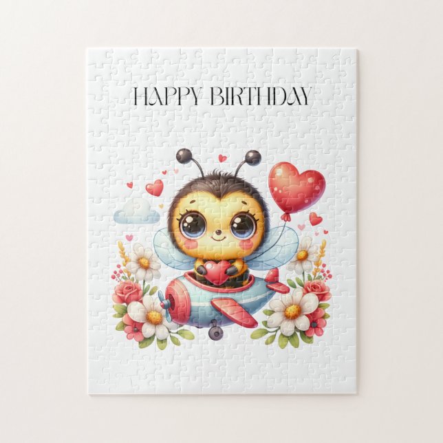 Bee Pilot Birthday Jigsaw Puzzle (Vertical)