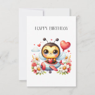 Bee Pilot Birthday RSVP Card