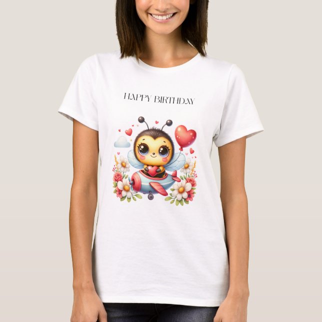 Bee Pilot Birthday T-Shirt (Front)