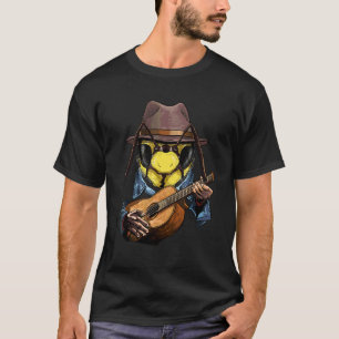 Bee Playing Acoustic Guitar Musician Bee Guitar P T-Shirt