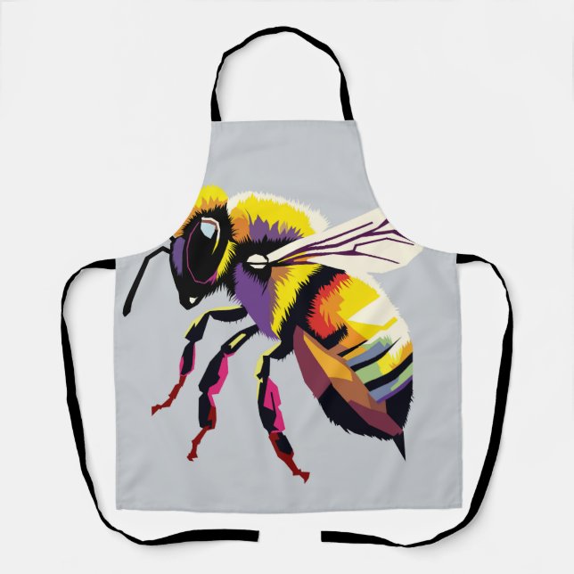 Bee pop art  apron (Front)