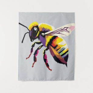 Bee pop art  tapestry