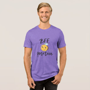 Bee Positive Cute Bumblebee Illustration Tri-Blend Shirt