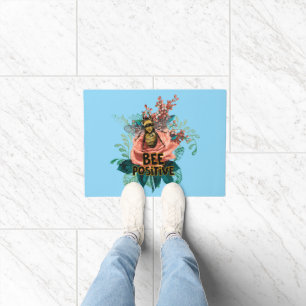 Bee Positive Floral Vibes Doormat
