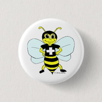 Bee Positive Small Button