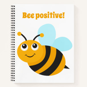  Bee positive Spiral Notebook