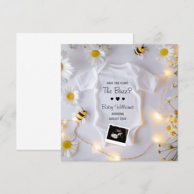 Bee Pregnancy Announcement Social Media (Front/Back)