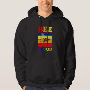 Bee Proud Lgbtq Pride Rainbow Flag Bees Gay Beekee Hoodie