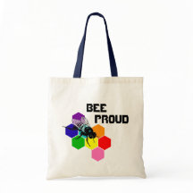 Bee Proud rainbow tote