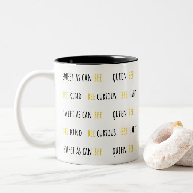 Bee Quotes Cute Coffee Mug (With Donut)