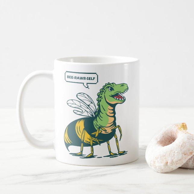 Bee-Rawr-Self Coffee Mug (With Donut)