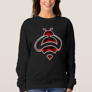 Bee Red Buffalo Plaid Wasp Ant Matching Pj Family Sweatshirt