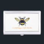 Bee Retail Or Farm Business Card Holder<br><div class="desc">Whimsical bee design business or profile cards holder. Customise with your information. For farm,  apiary,  retail.
See more matching products at:
https://www.zazzle.com/personofinterest/products?dp=0&cg=196176271488790350</div>