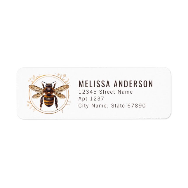 Bee Return Address Labels (Front)