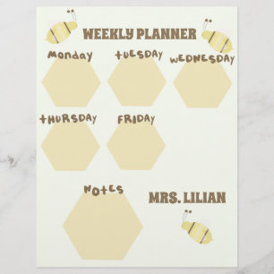 Bee School Planner Unit Study Lesson Plan Flyer