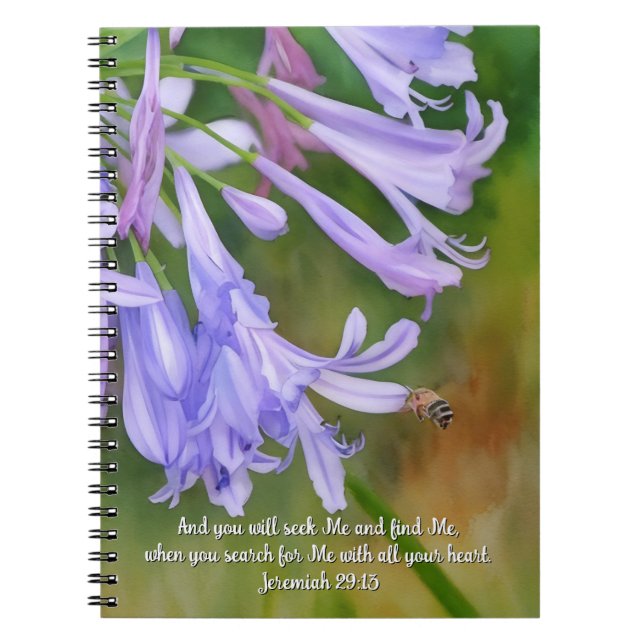 Bee Seeking Nectar Nature Art Prayer Journal (Front)