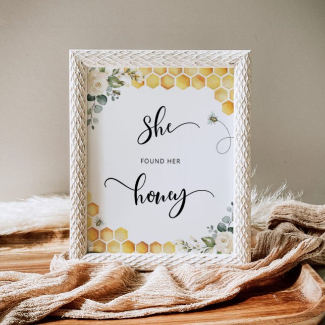 Bee she found her honey bridal shower poster (Creator Uploaded)