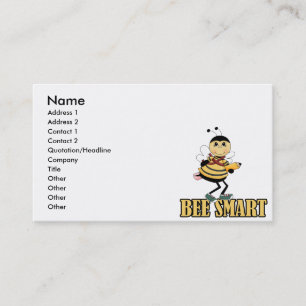 bee smart bumble bee with pencil business card