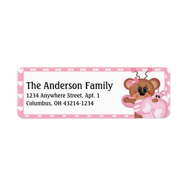 Bee Still My Heart Valentine Address Labels d6 (Front)