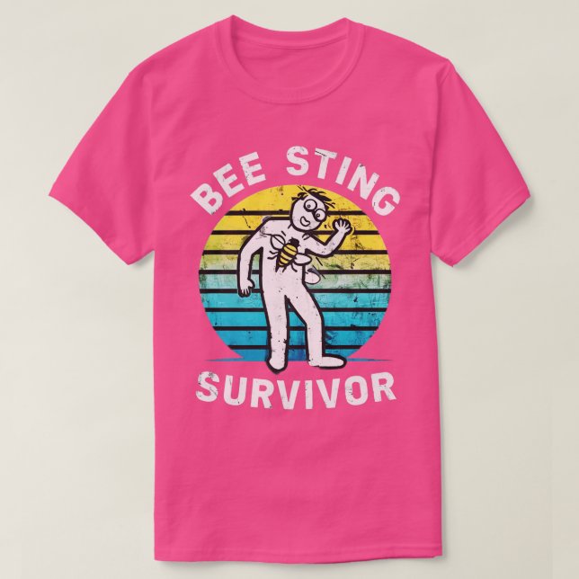 bee sting survivor T-Shirt (Design Front)