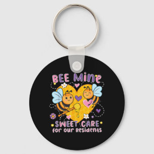 Bee Sweet Care Caregivers Valentines Nursing Home Key Ring