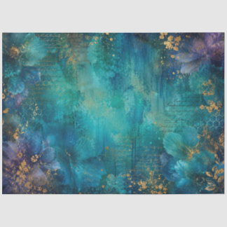 bee teal background landscape  tissue paper