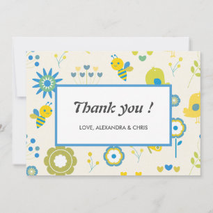 Bee thank you Mummy to bee Baby shower Card