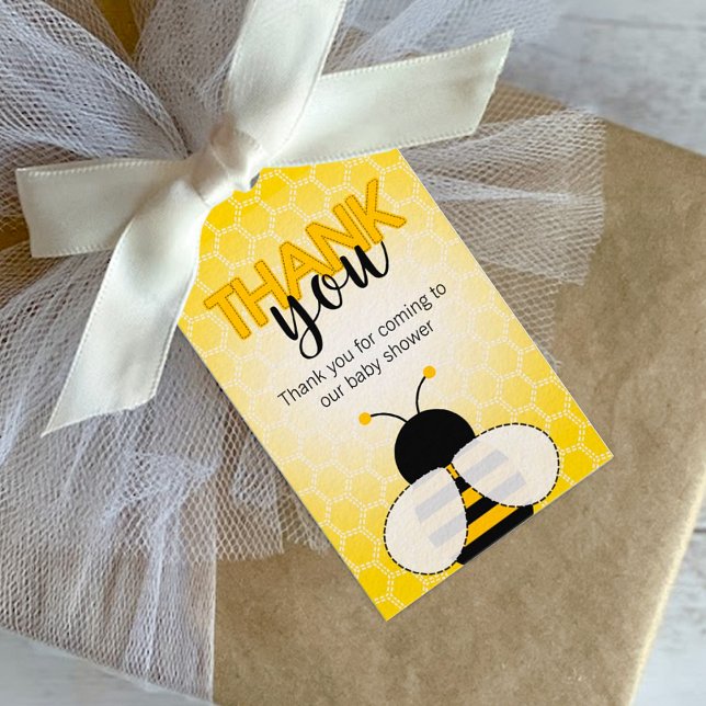Bee theme Baby Shower Gift Tag (Creator Uploaded)