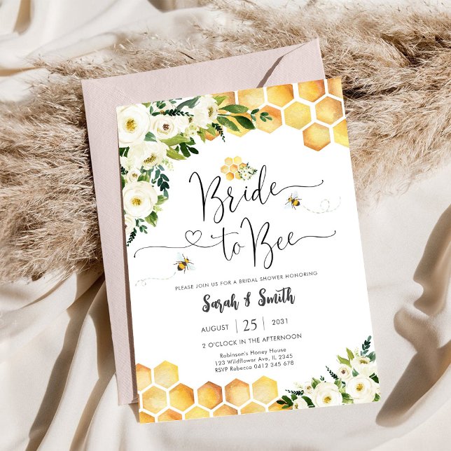 Bee Theme Bridal Shower Invitation (Creator Uploaded)