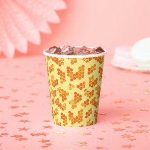 Bee Theme Personalised Birthday Paper Cups