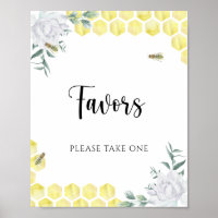 Bee theme wedding - Favours, please take one poste