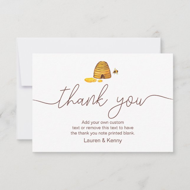 Bee Themed Thank You Cards (Front)
