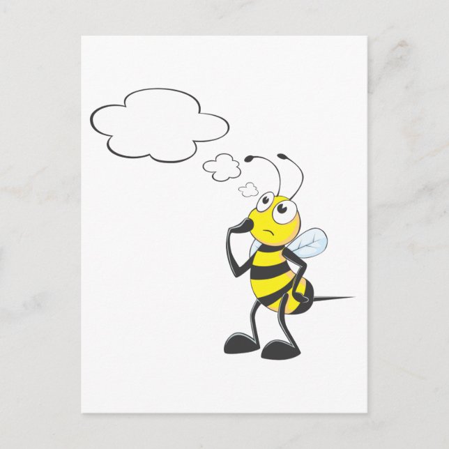 Bee Thinking Postcard (Front)