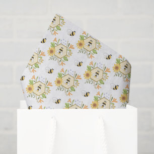 Bee Tissue Paper, Bumblebee Decoupage Paper