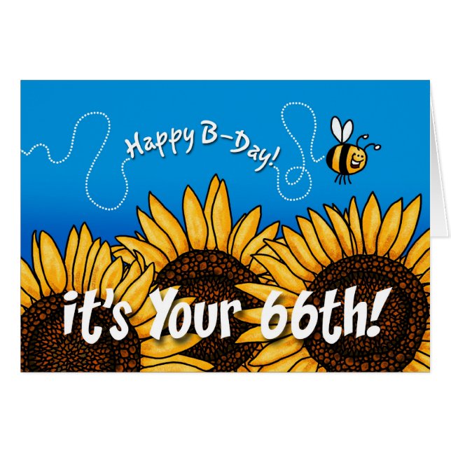 bee trail sunflower - 66 years old (Front Horizontal)