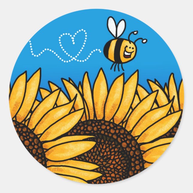 bee trail sunflower stickers (Front)