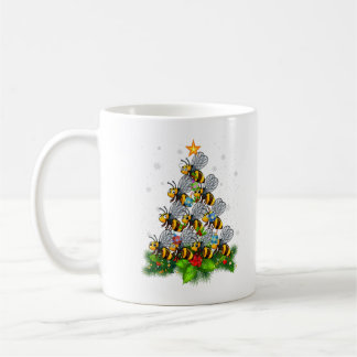 Bee Tree Christmas Funny Bee Christmas Lover Coffee Mug