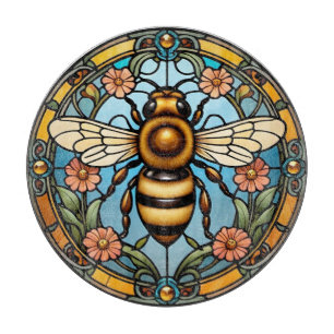 Bee-utiful Stained Glass Honeybee Cutting Board