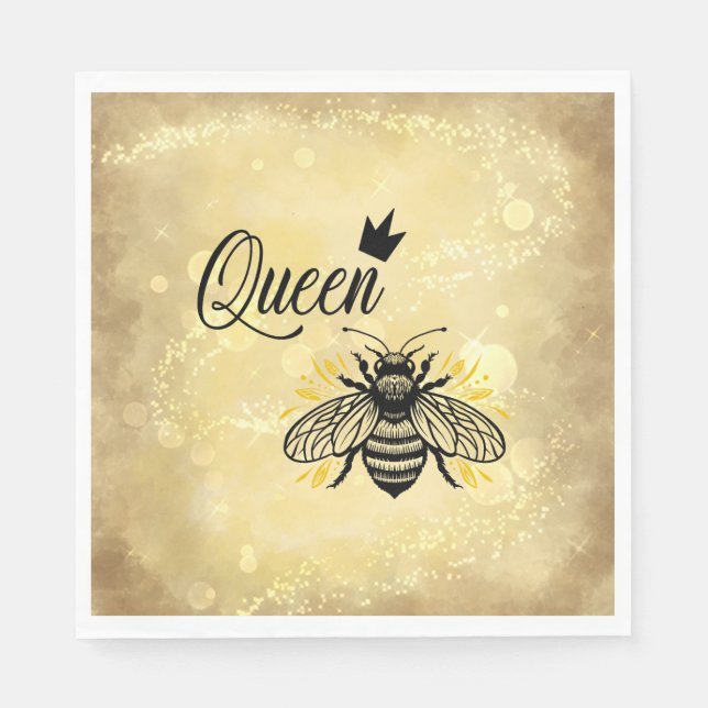 Bee-utify Your Celebration: Queen Bee Napkin (Front)