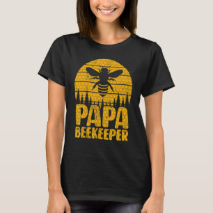 Bee Vintage Retro Beekeeping Papa Beekeeper Father T-Shirt